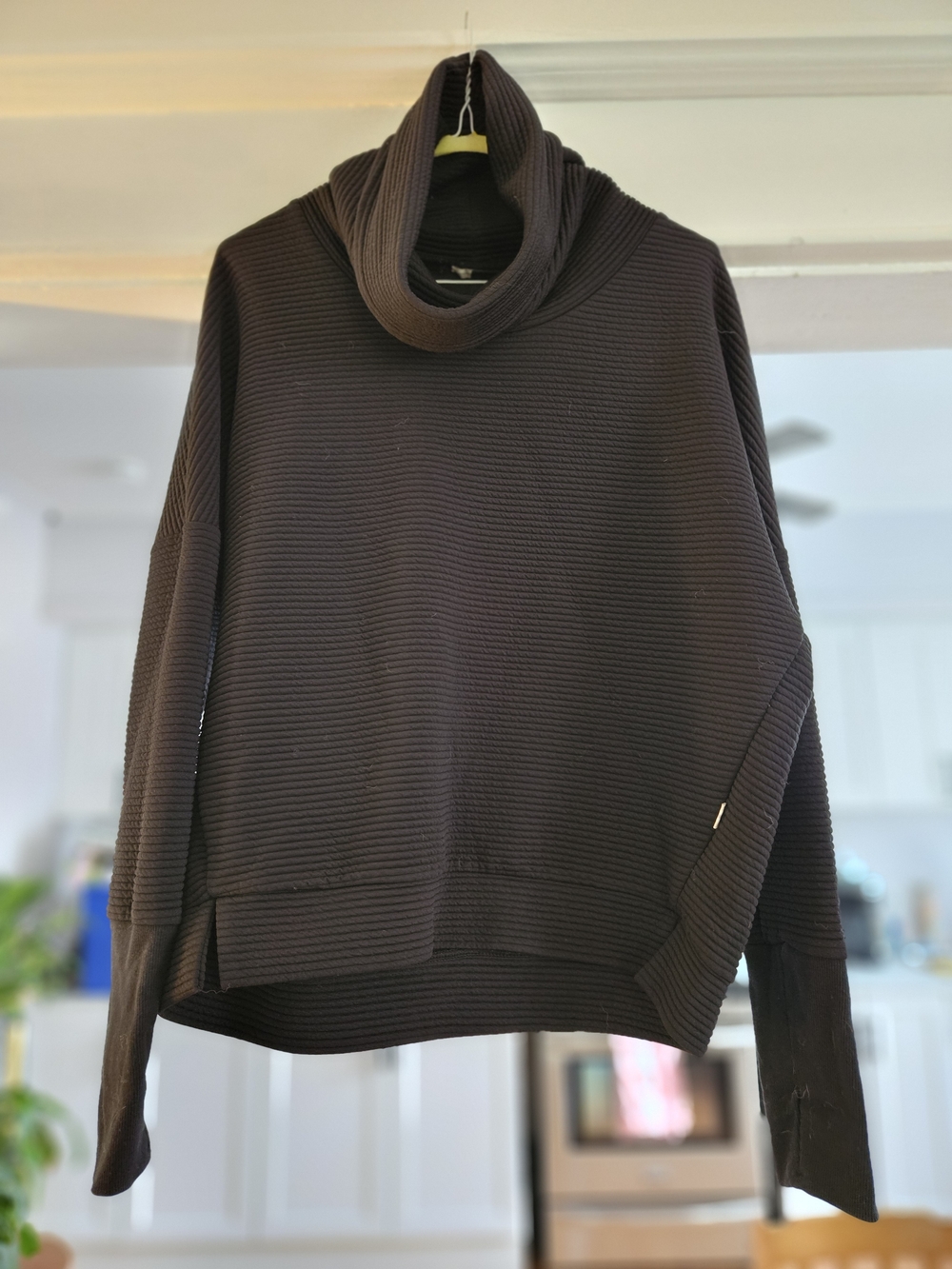 Mondetta Ribbed Cowl Neck Sweater in Black